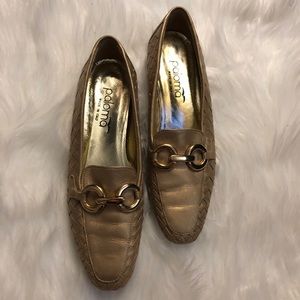 Paloma | Gold Loafers